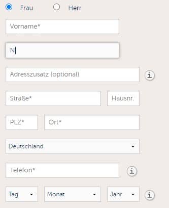 Formular Feld Beschriftung im Feld Conversion Optimierung